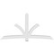 Ekena Millwork Davenport Architectural Grade PVC Gable Bracket, 108"W x 54"H x 6"D x 6"F, 12/12 Pitch GBP108X54X0606DAV00 - alternate 2